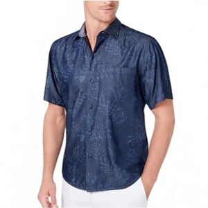 MWT Silk Blend  Tommy Bahama Blue Casual Button Down Shirt Lightweight